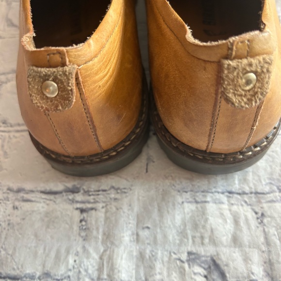 BIRKENSTOCK VTG TIMMINS CAMEL TAN LEATHER OXFORDS SIZE 42 GERMANY FOOTBED - Picture 5 of 12